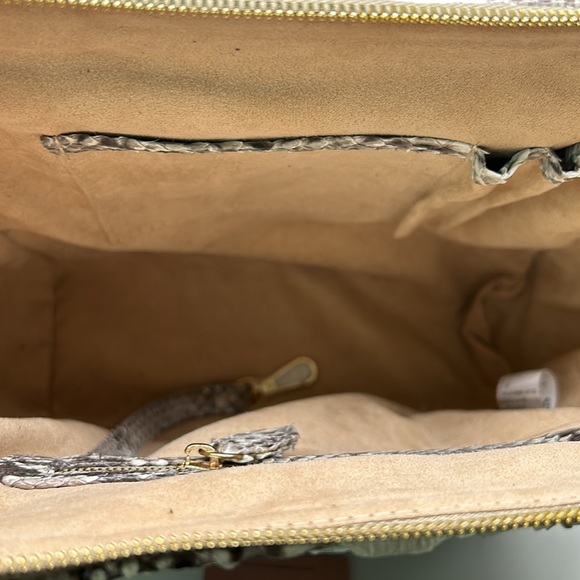 Grand Pelle Exotic Leather Collections NWT Python Snakeskin Shoulder Bag Purse - Picture 9 of 9